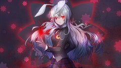 Red eyes skirts anime girls school uniforms gray hair touhou 