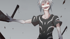 Red eyes smiling open