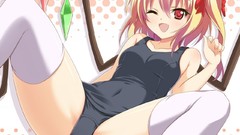 Red eyes stockings anime girls touhou