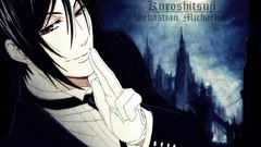 Red eyes suit kuroshitsuji sebastian michaelis black hair 