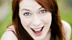 Red eyes woman faces Actress freckles redheads portraits 