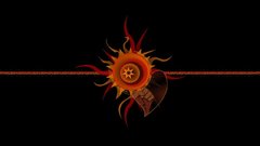 Red fire abstract pattern