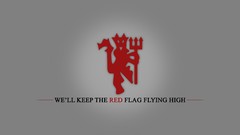 Red Flags flying Manchester United Manchester