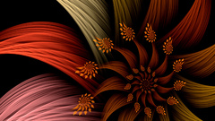Red Flowers Fractals cgi