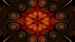 Red Fractals carpet abstract