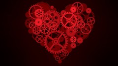 Red gears Hearts graphics valentines day illustrations vector 