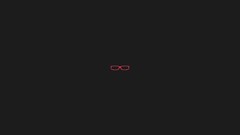 Red glasses minimalistic