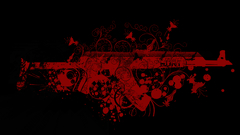 Red gun blood AK47 OPS splatter akhere isdump