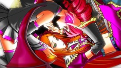 Red headphones Trap long hair utau kasane teto twintails 