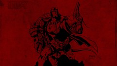 Red Hellboy widescreen artwork