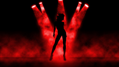 Red light girls abstract silhouette Lamps artwork