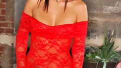 Red lingerie Bailey Knox