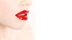 Red lips pale skin