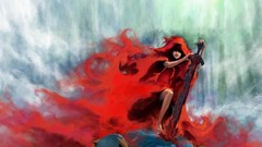 Red Little Red Riding Hood Swords digital art