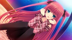 Red love long hair pantyhose seifuku game cg