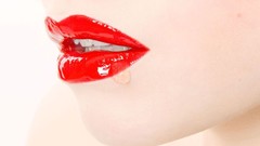 Red love woman lips