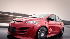 Red Mazda Motorsports vehicles Mazda 3 red cars