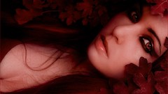 Red monochrome fantasy art