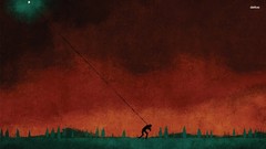 Red moon august burns red digital art fantasy art