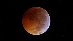 Red moon outer space