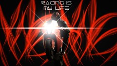 Red motorbikes racing bike