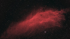 Red nebulae outer space