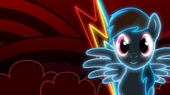 Red pegasus my little pony rainbow dash neon effects My Little 