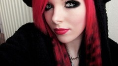 Red pink woman funny German queen emo girl
