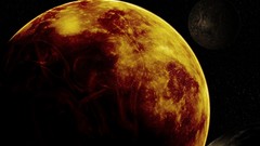 Red planets outer space