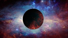 Red planets outer space