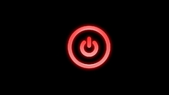 Red power button neon