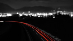 Red roads urban cityscapes selective coloring