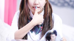 Red school grey asians models Korean Ryu Ji Hye