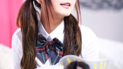 Red school grey asians models Korean Ryu Ji Hye