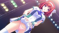 Red short hair tsubaki nazuna maikaze no melt game cg purple 