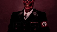 Red skull artwork Nazi