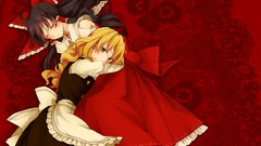 Red sleeping dress red dress bows blondes long hair closed eyes 