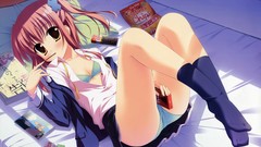 Red socks rings angels anime girls bra seifuku underwear pocky 