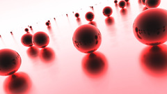 Red spheres abstract