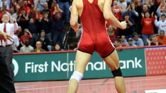 Red Sports Men ass Fit male wrestlers