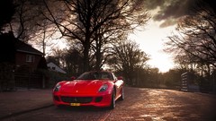 Red street Ferrari 599