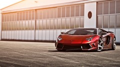 Red Supercars Lamborghini-Aventador