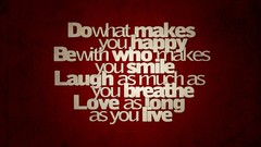 Red text love white Typography motivation happy smiling