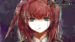Red text woman faces gray eyes anime girls short hair umineko 