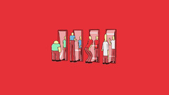 Red Threadless fun Art