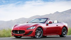Red track Maserati GranCabrio