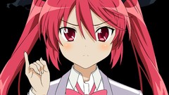 Red transparent anime girls nyaruko twintails vectors Haiyore! 