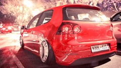 Red tuning cars wolksvagen