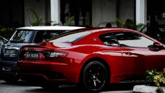 Red tuning Singapore rear view cars Maserati GranTurismo MC