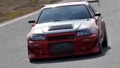Red tuning track cars Nissan front view vehicles Supercars 